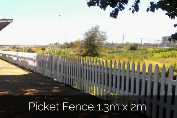 Picket Fence 1.3m x 2m for events in South Africa